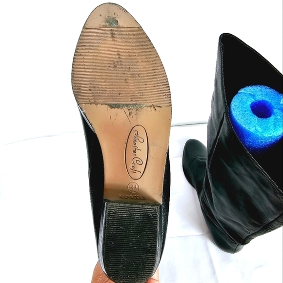 Leather Craft Vintage 1980's Genuine Leather Upper Women's Boots - Picture 4 of 6